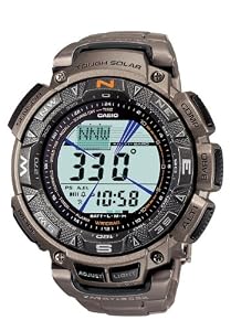 Casio Men's PAG240T-7CR Pathfinder Triple Sensor Multi-Function Titanium Watch