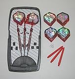 Tournament Tungsten Dart Set, Red - 19 Grams - Extra Flights and Shafts