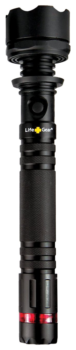 Life Gear LG21-70004-BLA Highland LED Tactical Flashlight with Red Tail Emergency Flasher, 400-Lumens $48.99