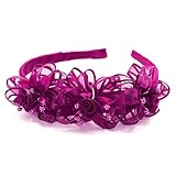 IMAGE OF Toddler Little Girls Christmas BURGUNDY Floral HAIR BAND Flower Girl LITO Tiara