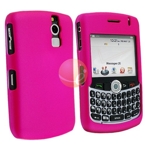 Clip On Rubber Coated Case for Blackberry Curve 8300 / 8310 / 8320 / 8330 – Hot Pink