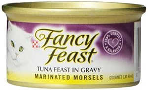Fancy Feast Gourmet Cat Food, Marinated Morsels Tuna Feast in Gravy, 3-Ounce Cans (Pack of 24) Fancy Feast Gourmet Cat Food, Marinated Morsels Tuna Feast in Gravy, 3-Ounce Cans (Pack of 24)