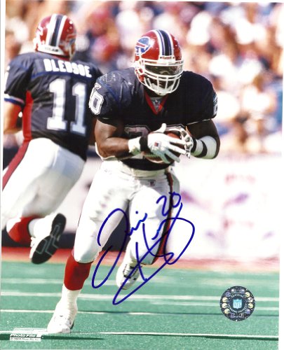TRAVIS HENRY,BUFFALO BILLS,TENNESSEE,SIGNED,AUTOGRAPHED,8X10 PHOTO,COA, RARE HARD PHOTO TO FIND