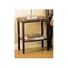 Brown leatherette covered nighstand end table