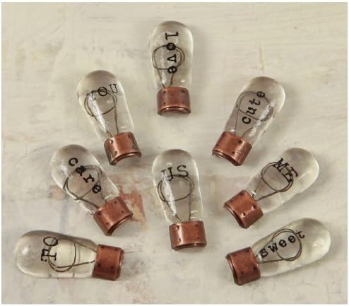 Junkyard Findings Vintage Trinkets-Small Typo Bulbs 8/Pkg