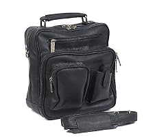 Claire Chase Jumbo Leather Manbag in Black
