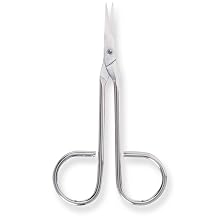 Nickel Coated Steel Disposable Sharp Scissor, 4-1/2" Length, for Single Use (Pack of 100)