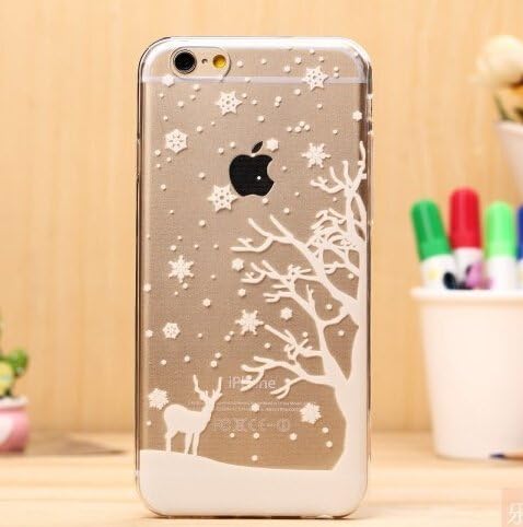 iPhone 6 Case, FEIKESI iphone 6 (4.7-inch) Plastic Protective Case Transparent Skin Scratch-Proof Deer Pattern Case for iPhone 6 (4.7-inch)