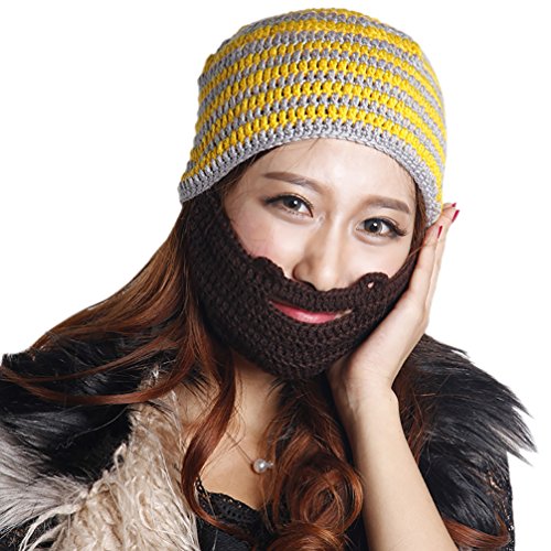 Amurleopard Unisex Knit Beanie Stubble Beard