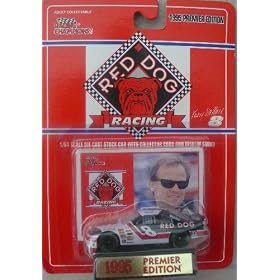 Racing Champions - 1995 Premier Edition - Kenny Wallace - No. 8 - Red Dog Racing Ford Thunderbird - 1:64 Scale Die Cast Replica Race Car and Collector Card - NASCAR