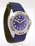 Mens/Teenagers Durable Velcro Chrome Sports Watch Blue
