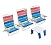 Rio High Back Beach Chair (5 position LayFlat) Matching Set Of 3 PLUS A Beach Table