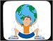 Decorated Mouse Pad with man, shoulders, world, earth, heavy, weight, burden, carry, ...