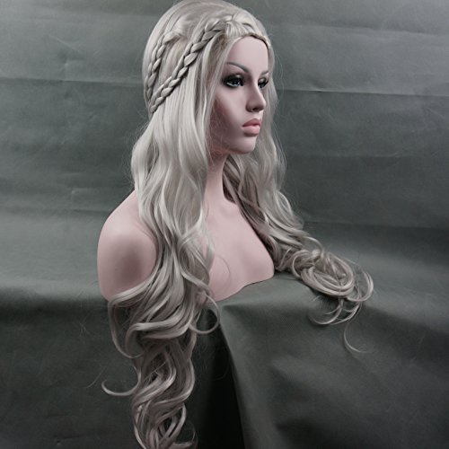 Generi Sexy Long Grey Body Wavy Cosplay Wig Halloween Costume Wig(1803)