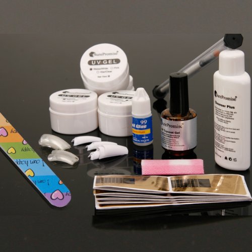 Nagelstudio UV Gel Gele Set+Form+Tips+Feile Nailart Neu Preisvergleich