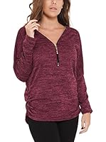 Marilyne & John Camiseta Manga Larga (Burdeos)