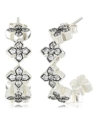 King Baby "Cross" Small Pave Cubic Zirconia MB Cross Hoop Earrings