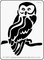 The Stencil Collection Owl Embossing Brass Stencil 
