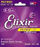 Elixir PolyWeb Acoustic Guitar Strings (Medium)
