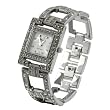 Geneva Platinum Marcasite Square Antique Watch