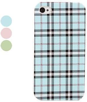 Grid Style Lagging PU Leather Case for iPhone 4 and 4S (Assorted Colors) , Pink