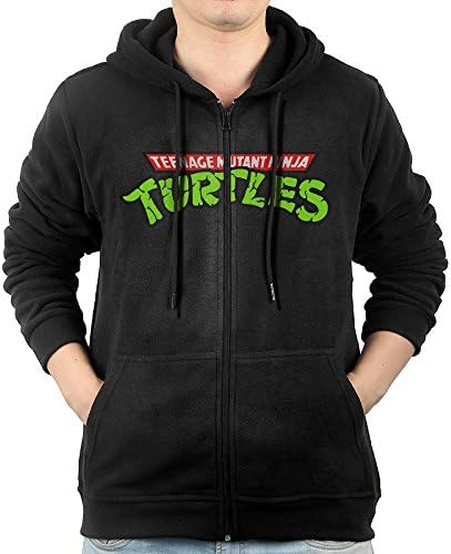 Men Mighty Fine Teenage Mutant Ninja Turtles Logo Zipper Hoodie Sweatshirt
