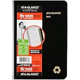 AT-A-GLANCE Weekly / Monthly Appointment Book / Planner 2016, Recycled, 4.88 x 8 Inches, Black (70-100G-05)