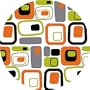 Brewster WPD90245 Wall Pops Go Retro Orange Dot, Set of 5 Stickers