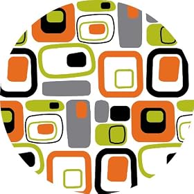 Brewster WPD90245 Wall Pops Go Retro Orange Dot, Set of 5 Stickers