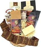 Christmas, All Occasion Chocolate Lovers Dream Coffee Gift Basket, Chocolate Flavored Hawaiian Coffee, 1 Lb Ground