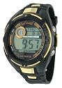Longboard - 6024512 - Montre Homme - Digital - Multifonctions - Bracelet en Caoutchouc Noir / Dor&eacute;