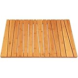 Bamboo Deluxe Shower Floor and Bath Mat - Skid Resistant - Heavy Duty Solid Design.