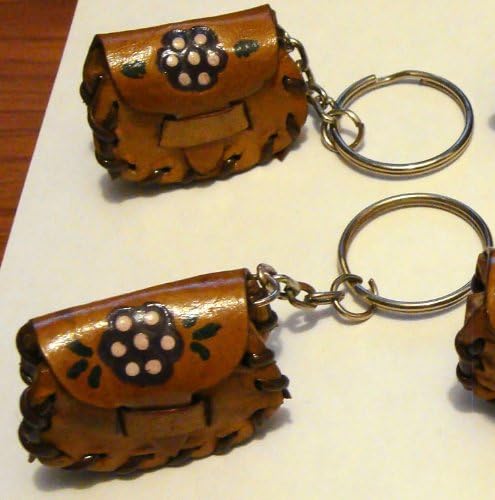 Cute Little Purse Keychain with Purple Flower
