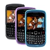 GTMax 3 Gel Cover Cases (Blue + Clear + Purple) for Blackberry Curve 8530 / ....