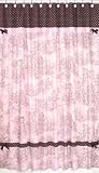 51gNQIb4t0L. SL160  Pink and Brown Toile and Polka Dot Kids Bathroom Fabric Bath Shower Curtain