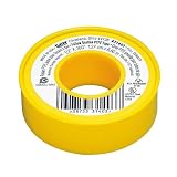 Oatey 31403 Yellow GAS/TFE Tape, Dispenser Pack, 1/2-Inch x 260-Inch