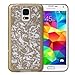 Galaxy S5 Case, GreatShield [TACT | Quill Design] SLIM FIT Pattern Rubber Coating Embossed Snap On Case Back Cover for Samsung Galaxy S5 SV (Gold)