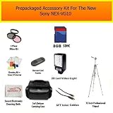 Professional Sony NEX-VG10, NEX-VG20 Ultimate 8GB Accessory Package Kit Includes 8GB High Speed Memory Card, Card Reader, Professional LED Video Light, 72 Inch Pro Tripod, Extra Large Carrying Case, 8 Hour Extended Life FV100 Batery Pack, Rapid AC/DC Charger, 67MM Pro HD Filter Kit, HDMI Cables + More