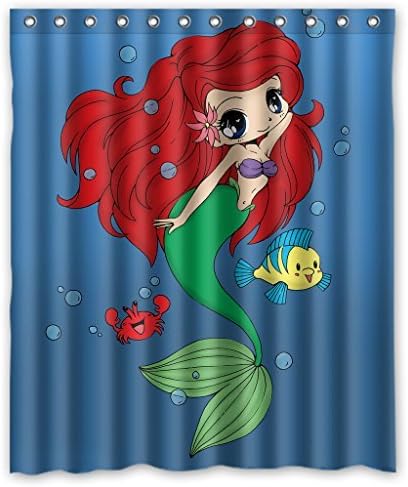 Infinite Pop Custom Cartoon The Little Mermaid Ariel Bathroom Shower Curtains