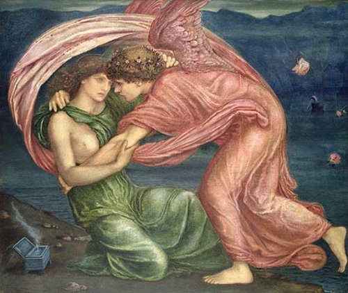 Cover image : Kunstreproduktion: Sir Edward Burne-Jones, Cupid Delivering Psyche, 1867, 73 x 52