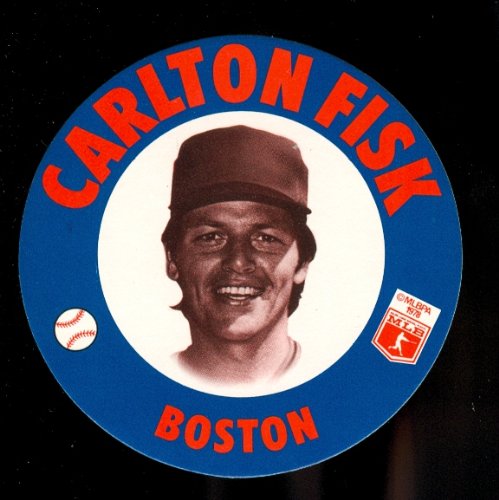 1978 Papa Ginos Baseball Card Disc Boston Red Sox Carlton Fisk