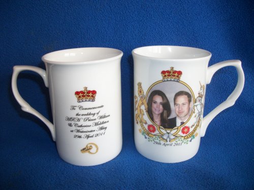 HRH Prince William and Kate Middleton Bone China Wedding Mug