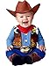 InCharacter Baby Boy's Wee Wrangler Cowboy Costume, Tan/Blue, M (12-18mos)