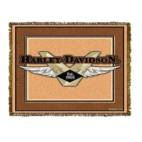 Harley-Davidson® Motorcycles Vintage Patch Throw Blanket