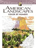 Creative Haven American Landscapes Color by Number Coloring Book (Adult Coloring)