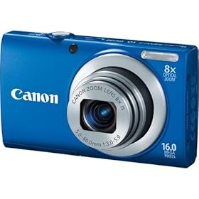 Digital Point & Shoot-Canon PowerShot A4000 IS 16MP Digital Camera with 8x Optical Zoom-Blue