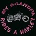 Harley-Davidson Girls Baby Twin Pack Creeper My Grandpa Rides a Harley Pink