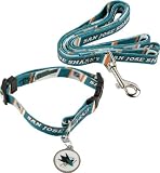 San Jose Sharks Pet Set Dog Leash Collar Id Small