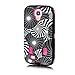 Galaxy S4 Case, E LV Samsung Galaxy S4 Case - Shock-Absorption / High Impact Resistant Bumper Hybrid Dual Layer Armor Defender Full Body Protective Case Cover (Hard Plastic with Soft Silicon) for Galaxy S4 / Galaxy i9500 with 1 Stylus, 1 Screen Protector and 1 E LV Microfiber Sticker Digital Cleaner - FLower Hot Pink