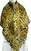 Indian Silk Scarf Square for Women Tiger Print 40 x 40 inches